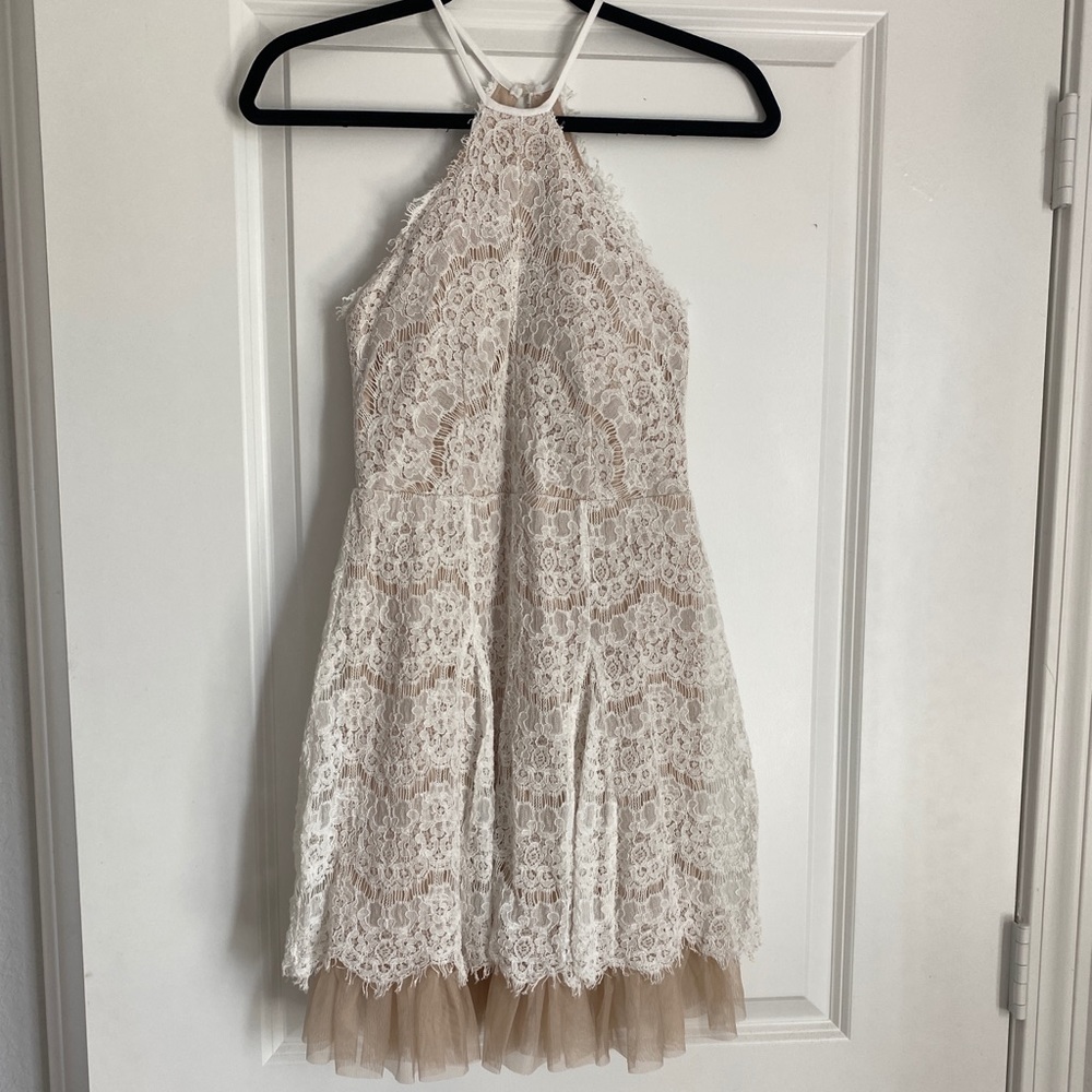Lace fit & flare dress